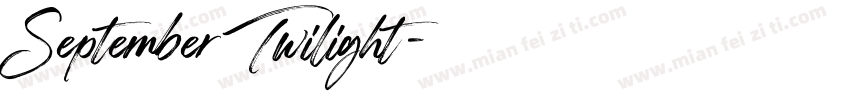 September Twilight字体转换